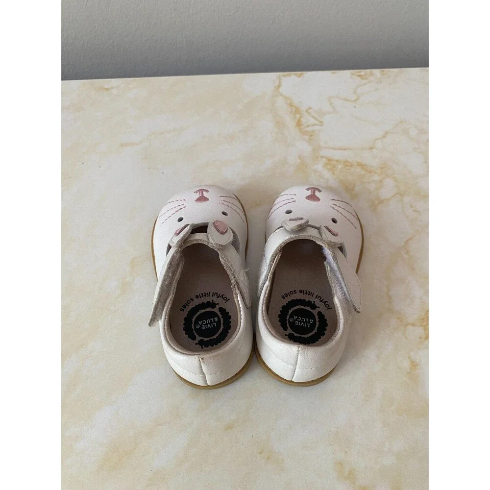 Livie & Luca Toddler Girls Molly Bunny/Rabbit Shoes - White Size 4 Leather